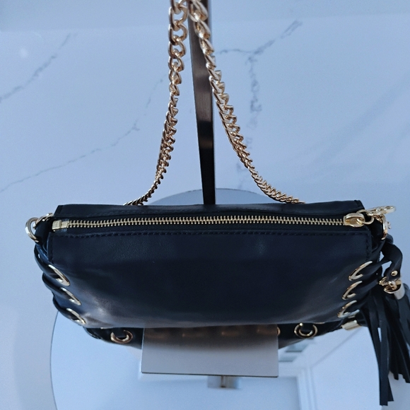 EUC Michael Kors Crossbody - Blue Leather w/Tassel (MSRP $328) - Picture 6 of 14